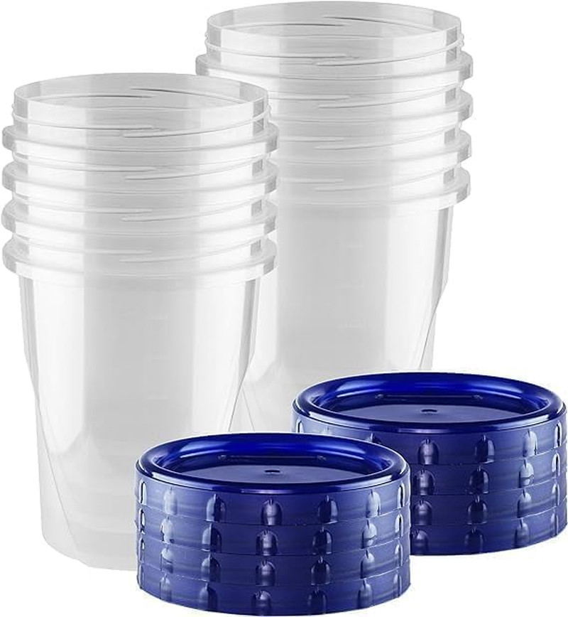 32 Oz – 8 Pack Twist Top Deli Containers Screw and Seal Lids, Stackable Reusabl
