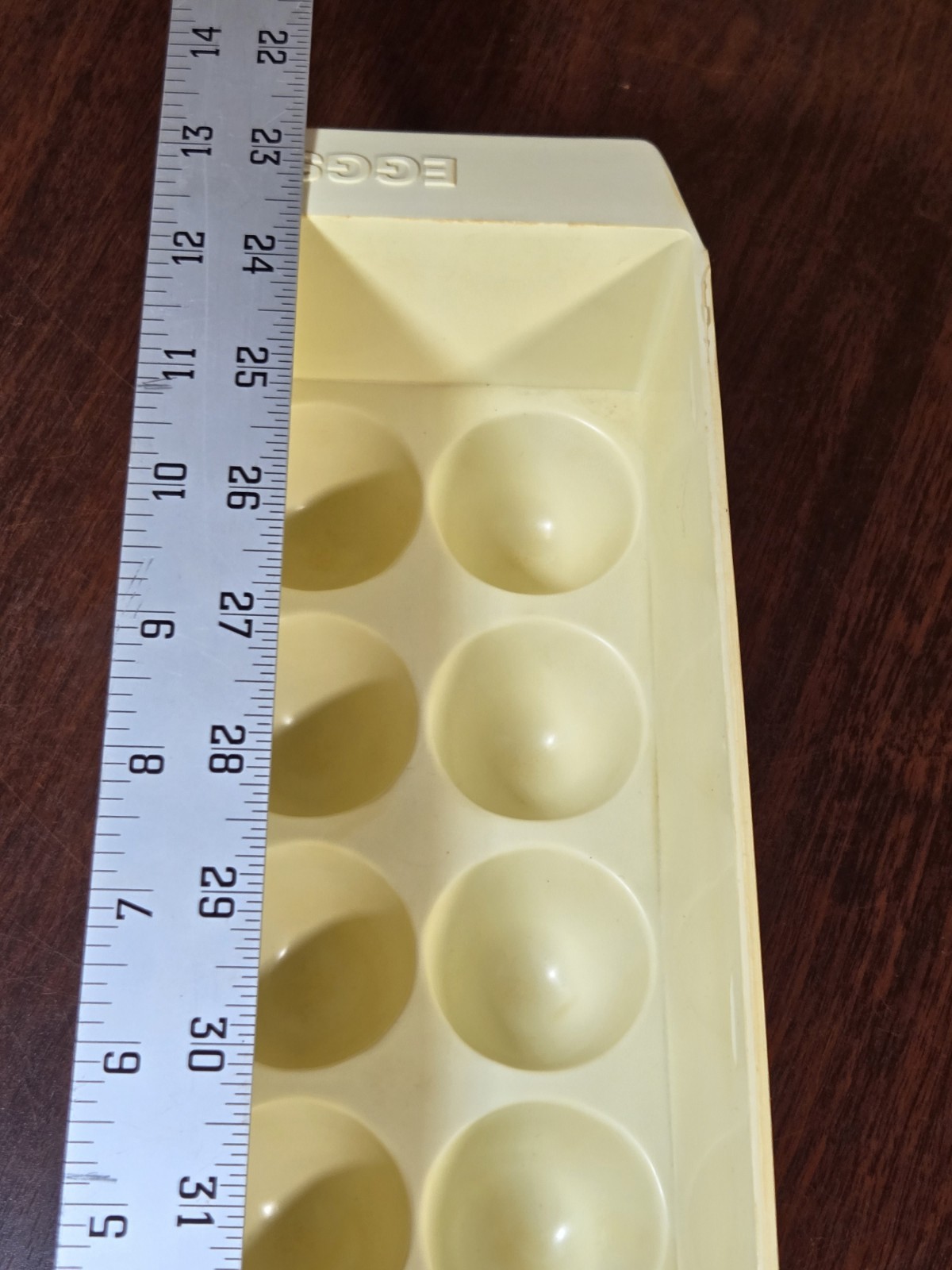 Vintage MCM Harvest Gold Refrigerator Egg Holder Tray 12 Egg Storage Bin