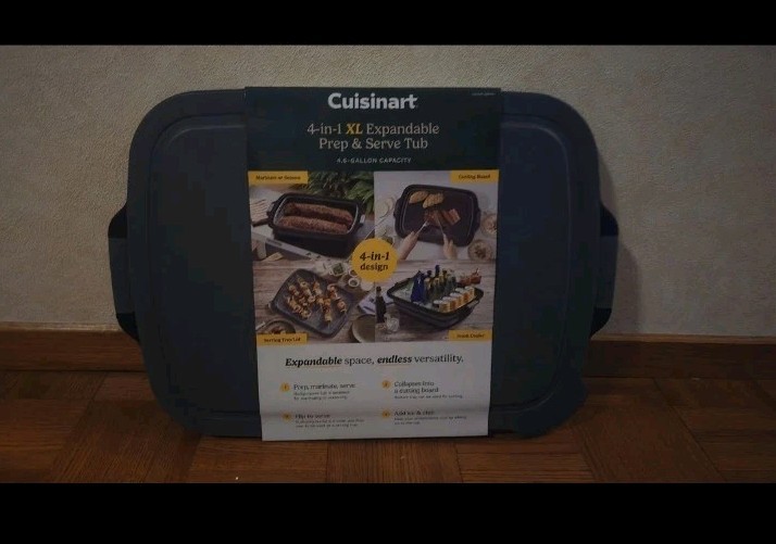 Cuisinart 4-in-1 Expandable Prep and Serve Tub with Removable Drain Port