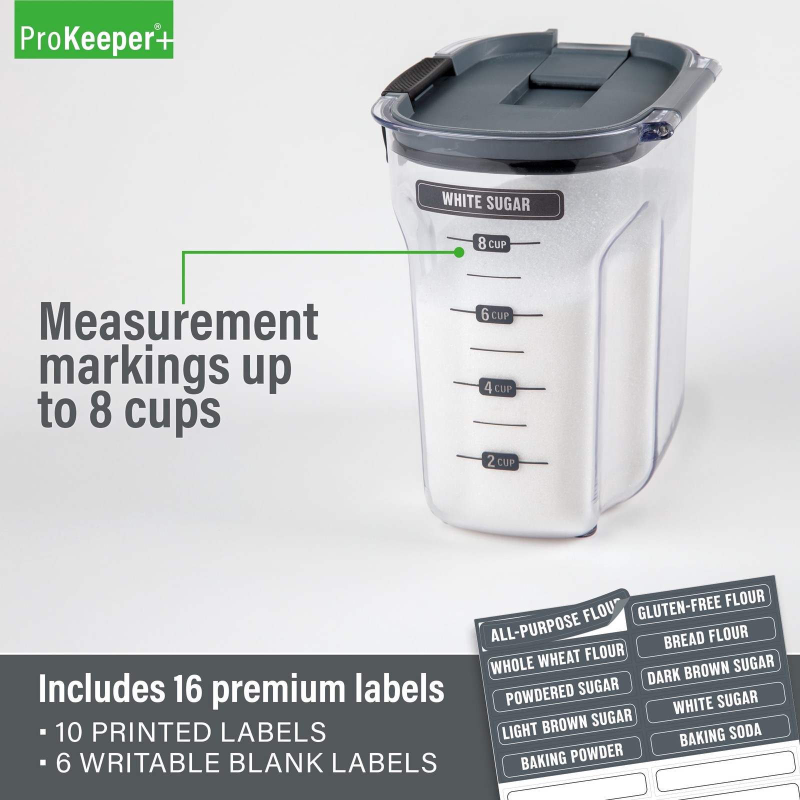 ProKeeper 9-Piece Baker’s Storage Container Set W/ Airtight Seal Pantry
