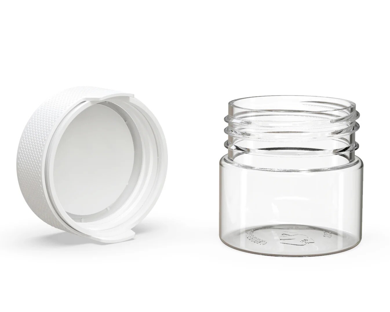CHUBBY GORILLA AVIATOR CR 2OZ CONTAINER (10pack) AUTHENTIC CLEAR/WHITE LID