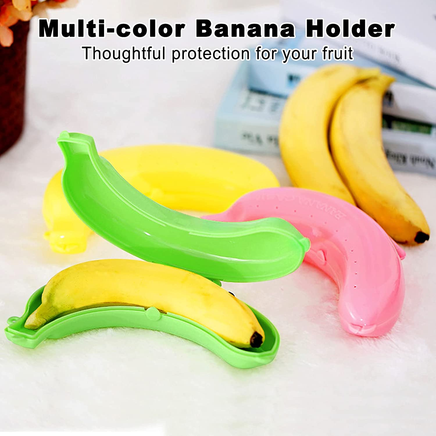 3Pcs Banana Case, Cute Banana Protector Storage Box, Portable Banana Holder f…