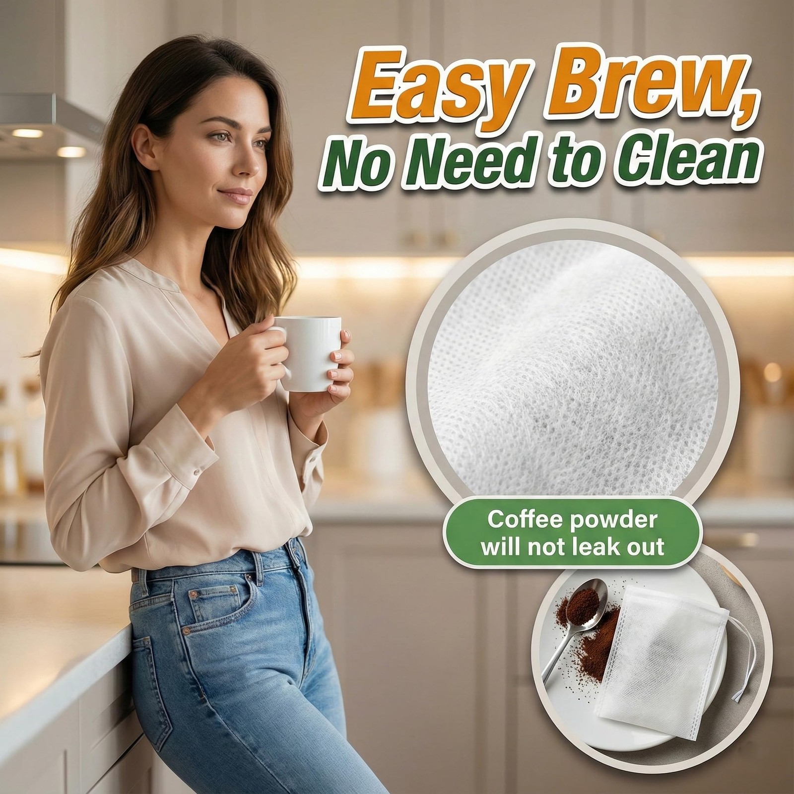 400Pcs 3.54″x2.75″ Disposable Tea Bags with 3.54″L x 2.75″W, White