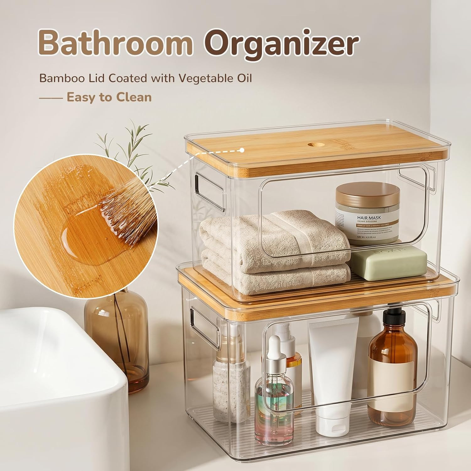 2 Pack Potato and Onion Storage Bin for Pantry Organizers Straight Stackable