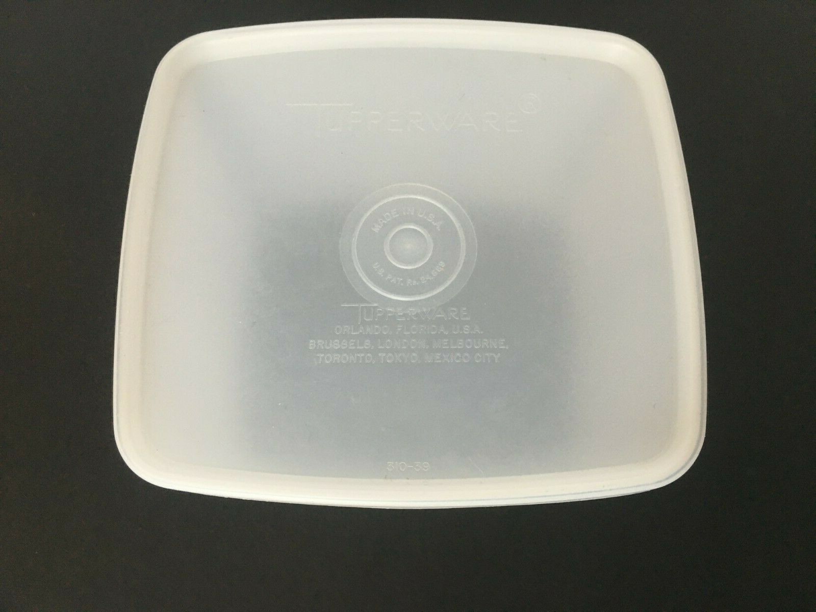 Tupperware Storage Container Medium 312 Work Lunch Kitchen Organization Square