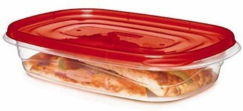 3x Rubbermaid TakeAlongs Rectangle Food Storage Containers Lids Quik Clik Seal