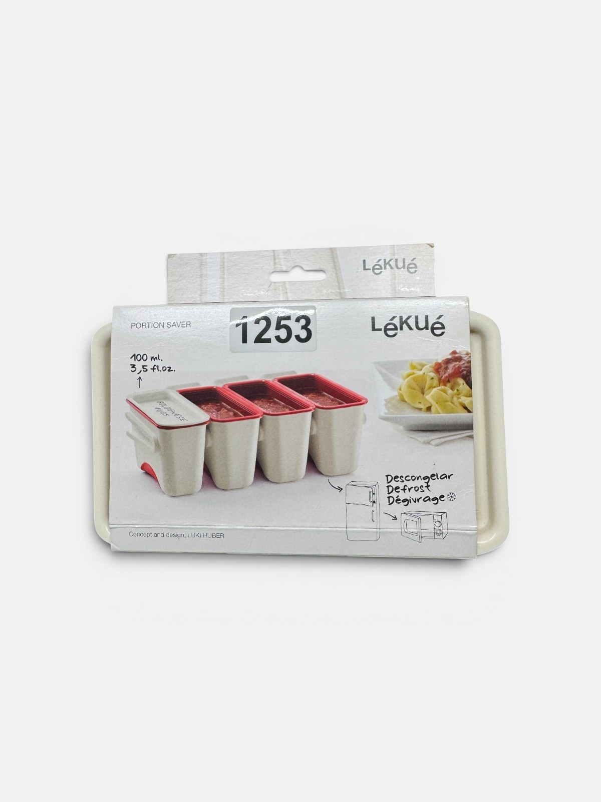 Lekue Portion Saver Set 4 Interlocking Freezer Microwave Containers NEW
