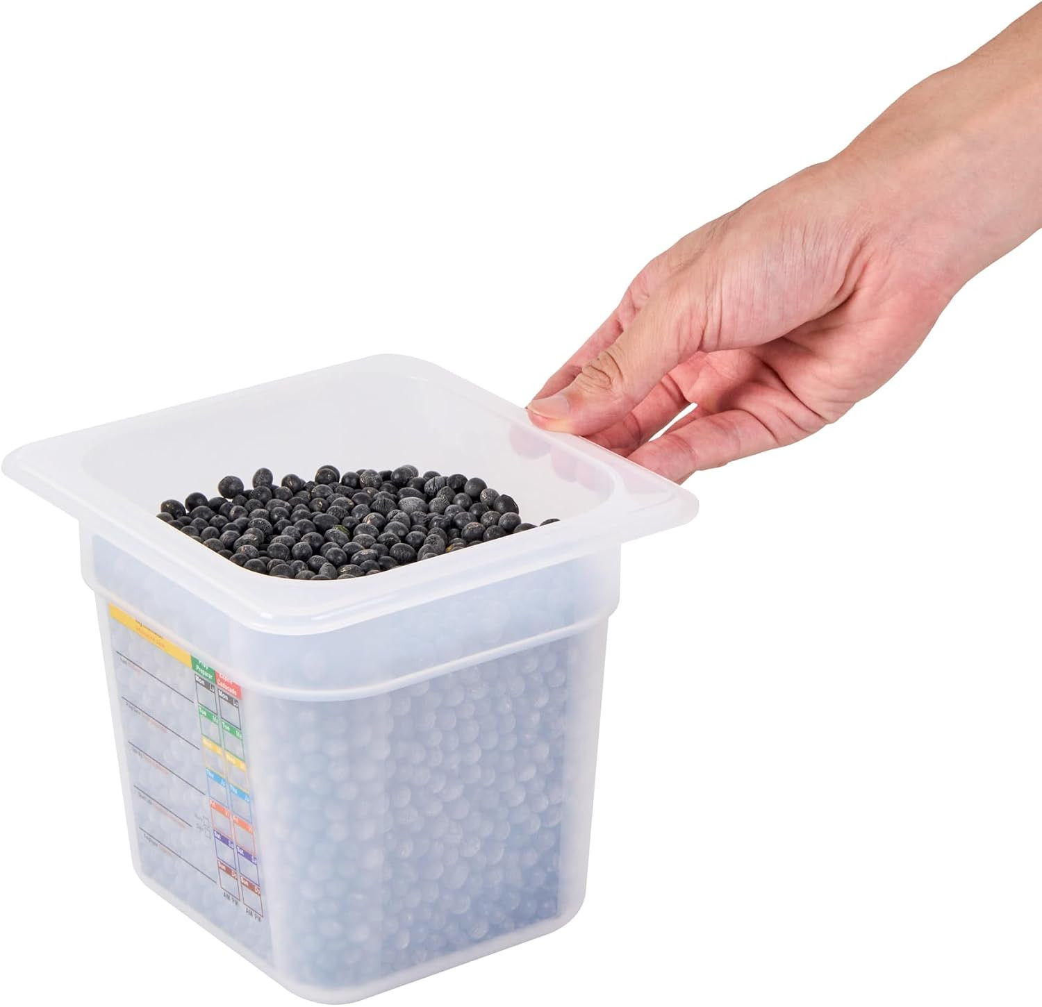 Food Storage Container 1 Pack of 6.8 X 4.2 X 5.9 Inches Plastic Stackable Storag