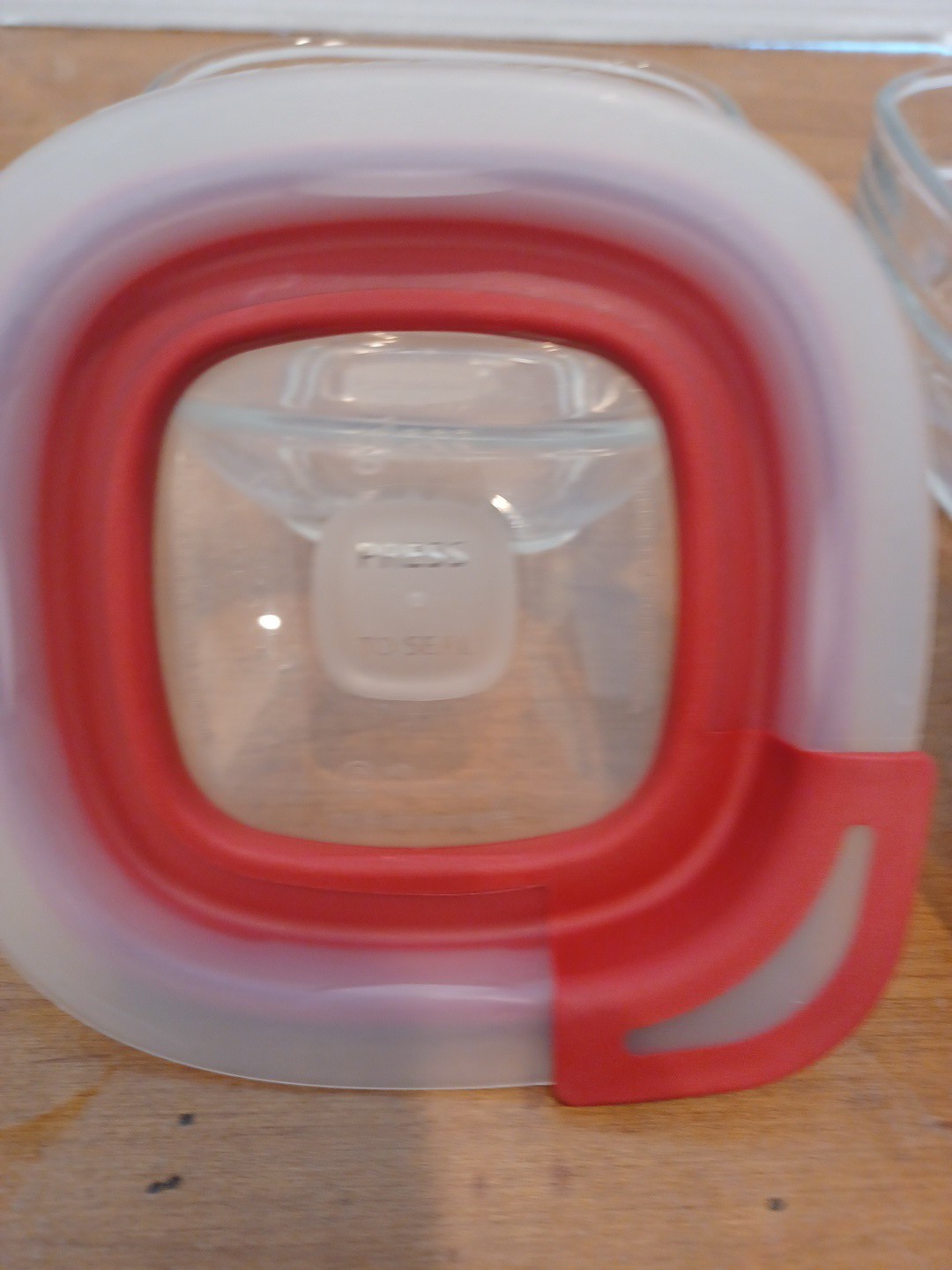 Rubbermaid Glass Storage Container 1 Cup Red Lid 7N68 Discontinued Easy Find Lid