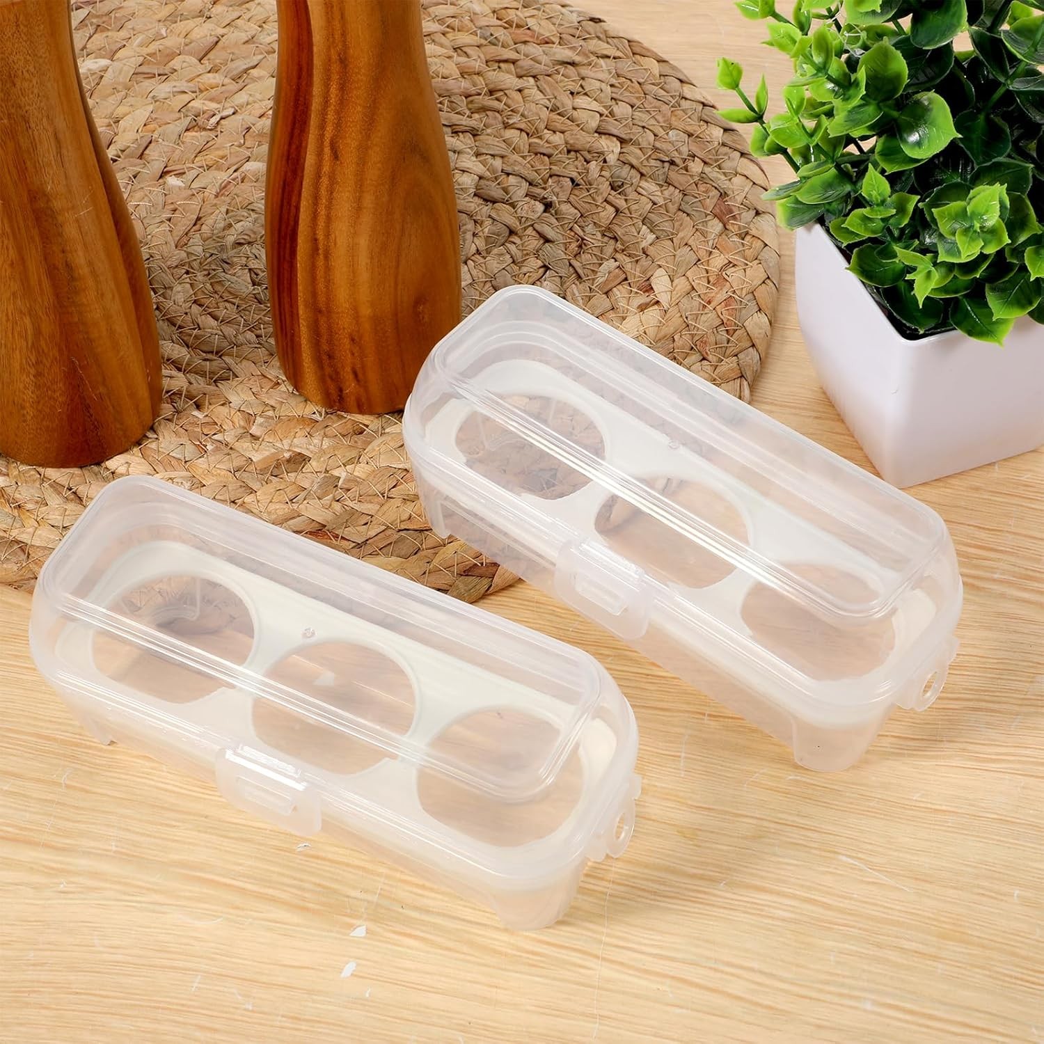 2 Pack Camping Egg Carrier Container Shockproof Hard Boiled Egg Holder Hiking