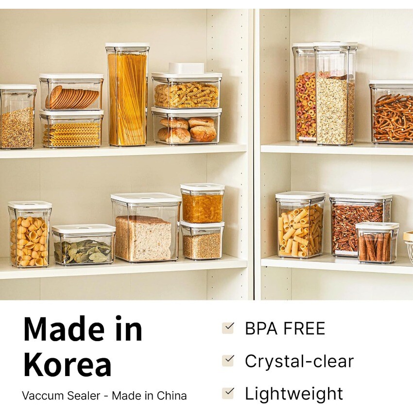 Premium Airtight Food Storage Containers Mega 8P/Set. Total 46.11cup, sale price