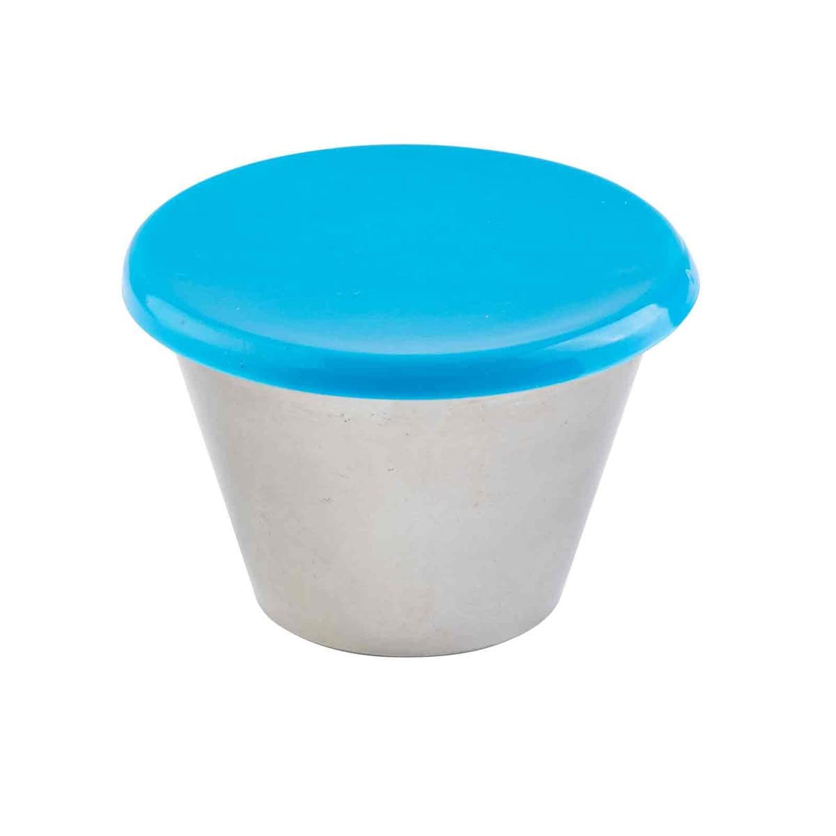 5 Oz Round Stainless Steel Ramekins Pack Of 6 With Assorted Color Lids