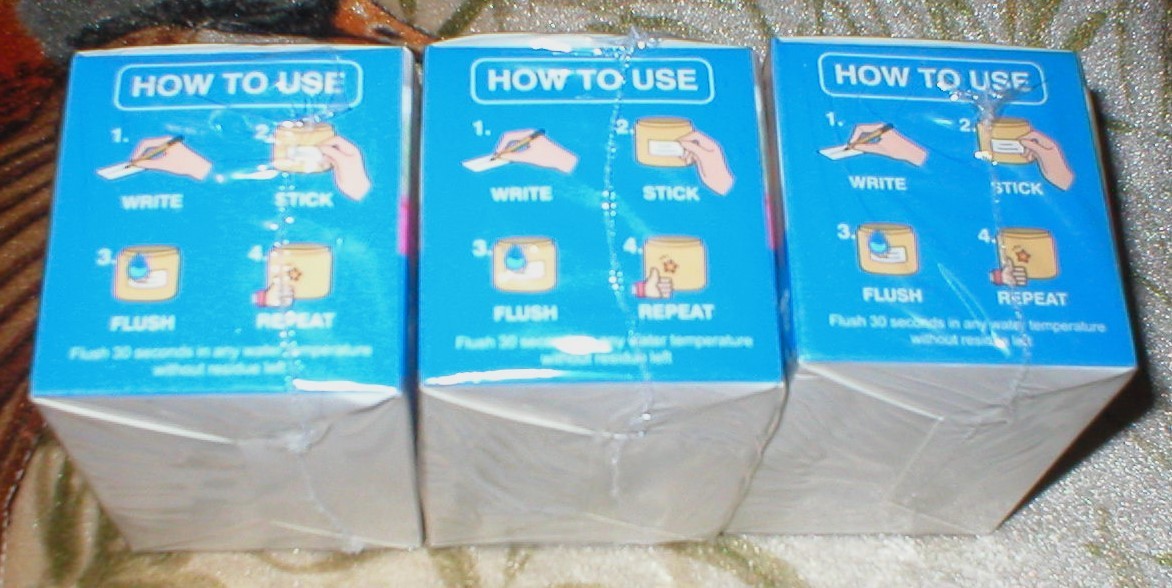 MULTI-PURPOSE DISSOLVABLE FOOD LABELS 2″ X 1″ BLUE LOT OF 3 BOXES SOLD AS IS