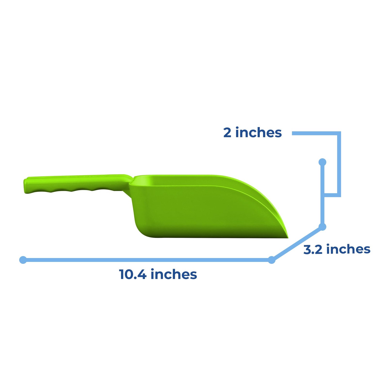 Lime Plastic Hand Scoop 16 oz Vikan 630077 BPA-Free Food-Safe Kitchen Utensil