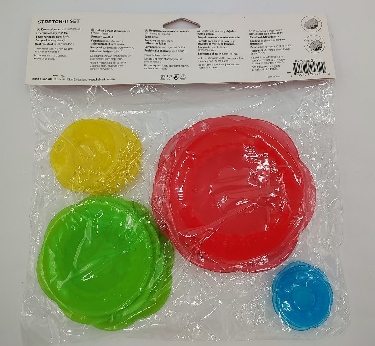 Kuhn Rikon 12 Piece Silicone Food & Container Storage Covers Stretch-II Set New