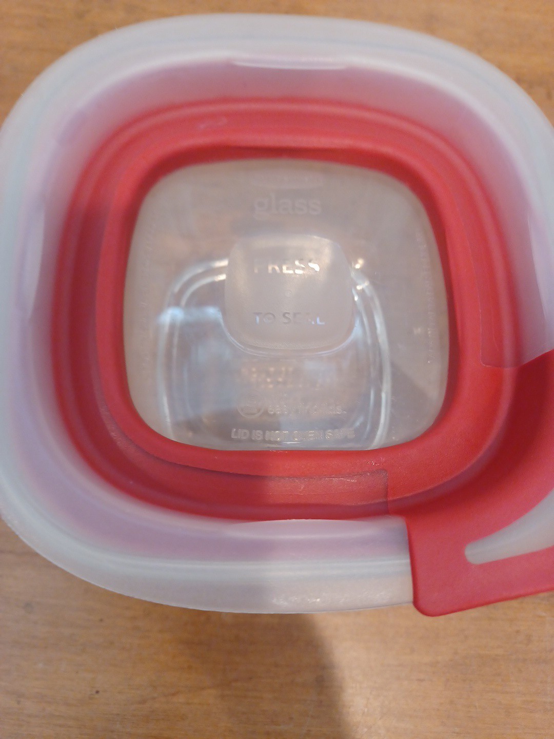 Rubbermaid Glass Storage Container 1 Cup Red Lid 7N68 Discontinued Easy Find Lid