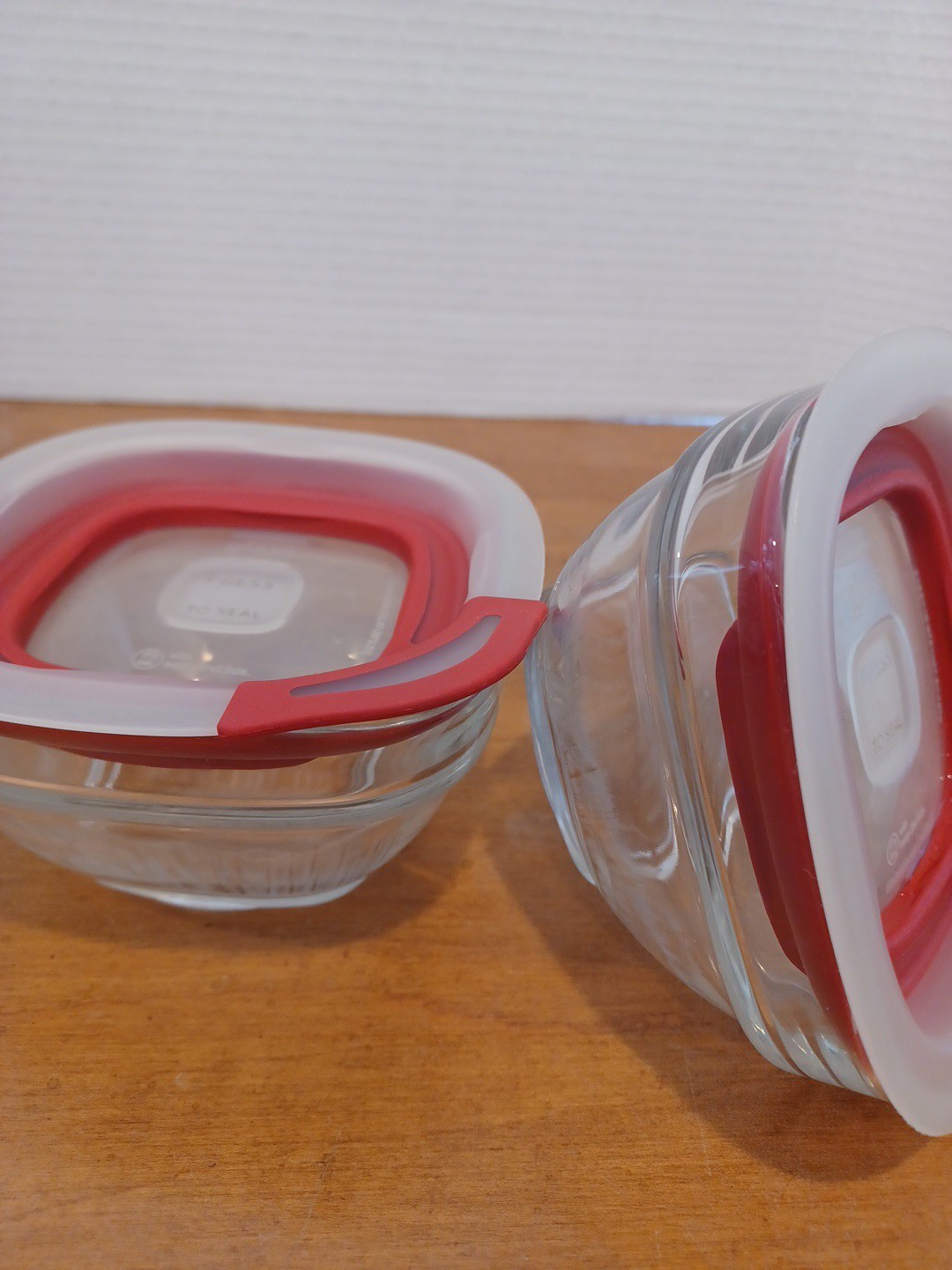 Rubbermaid Glass Storage Container 1 Cup Red Lid 7N68 Discontinued Easy Find Lid