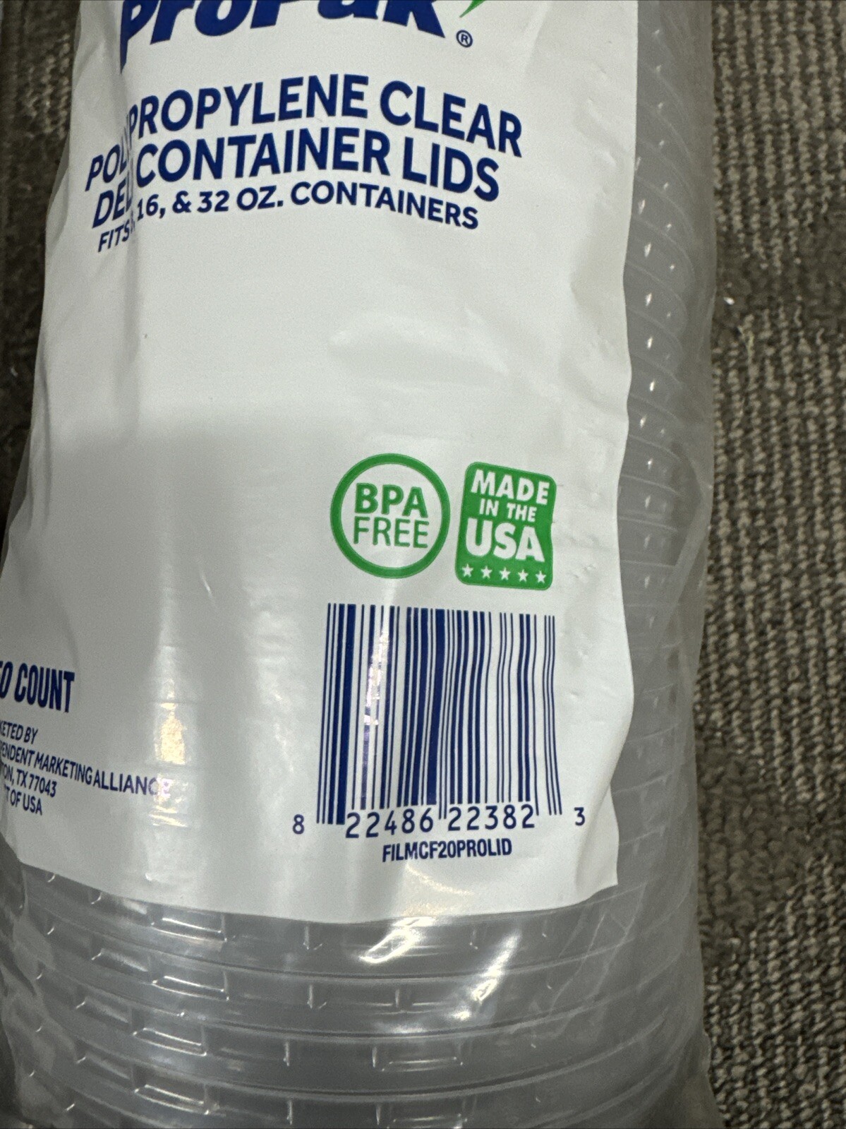 ProPak Clear Polypropylene Round Deli Container Lids 50 Count Fits 8/16/32 Oz