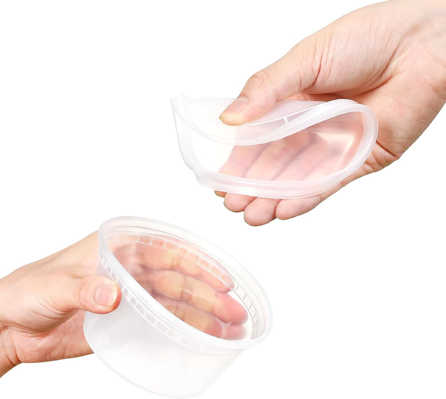 32 Sets 12 Oz Plastic Deli Food Containers with Lids, Airtight Food Storage Cont