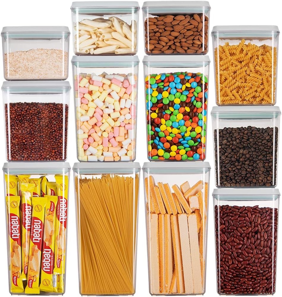 Pop Airtight Food Storage Containers with Lids for Kitchen Pantry Organizing