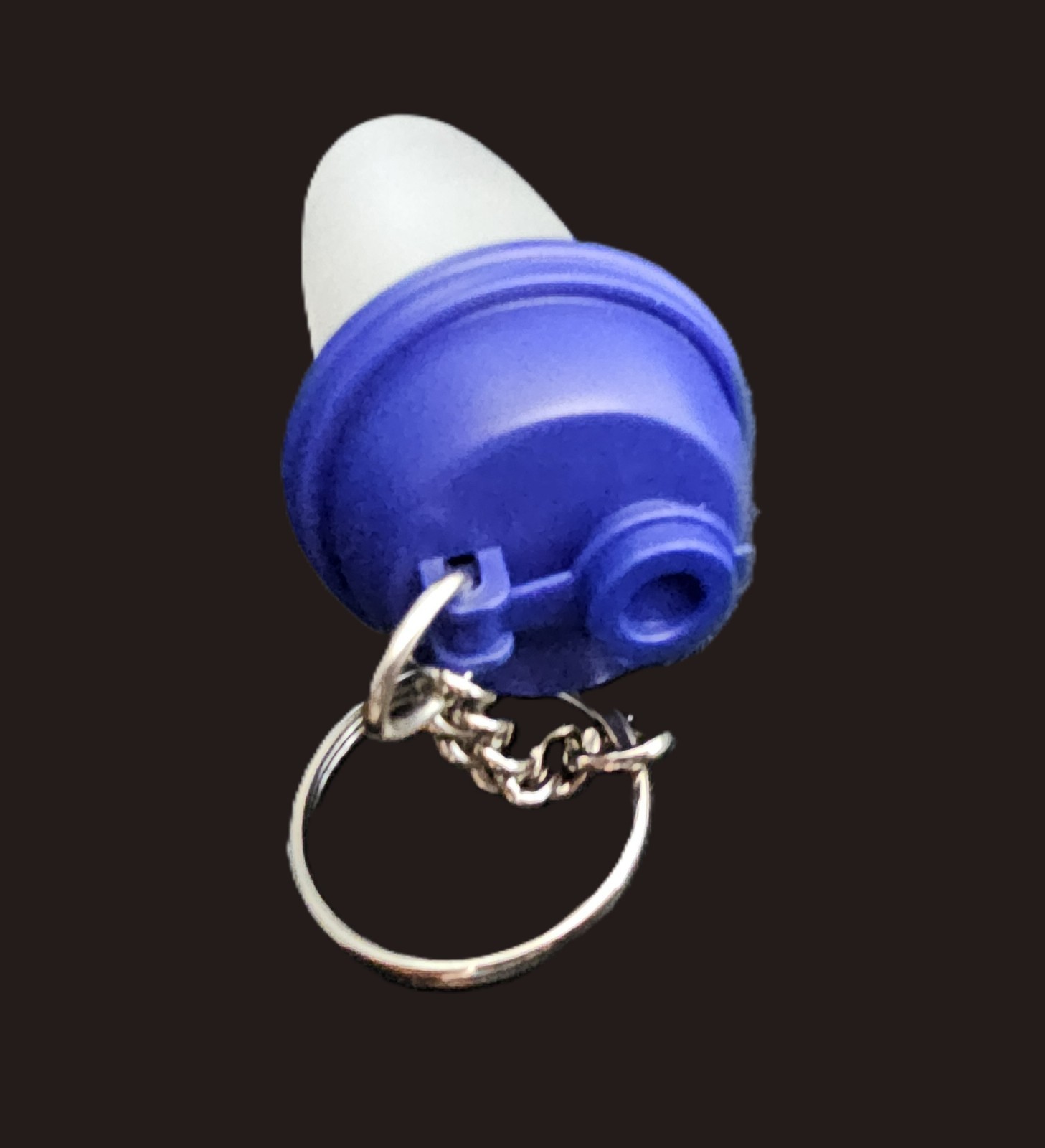Tupperware Mini Quickshake Keychain Clear Blue Top Rare HTF