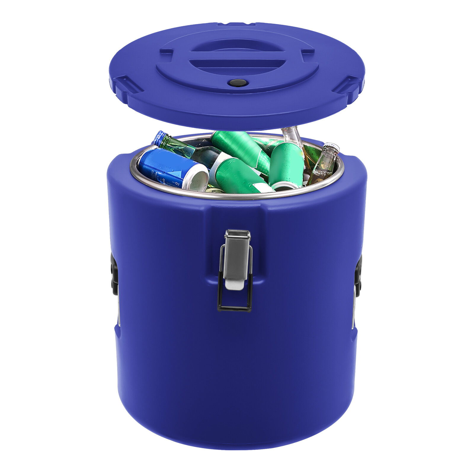 Blue 15L/13.62 QT Modern Insulated Bucket, Insulated Soup Container With Lid