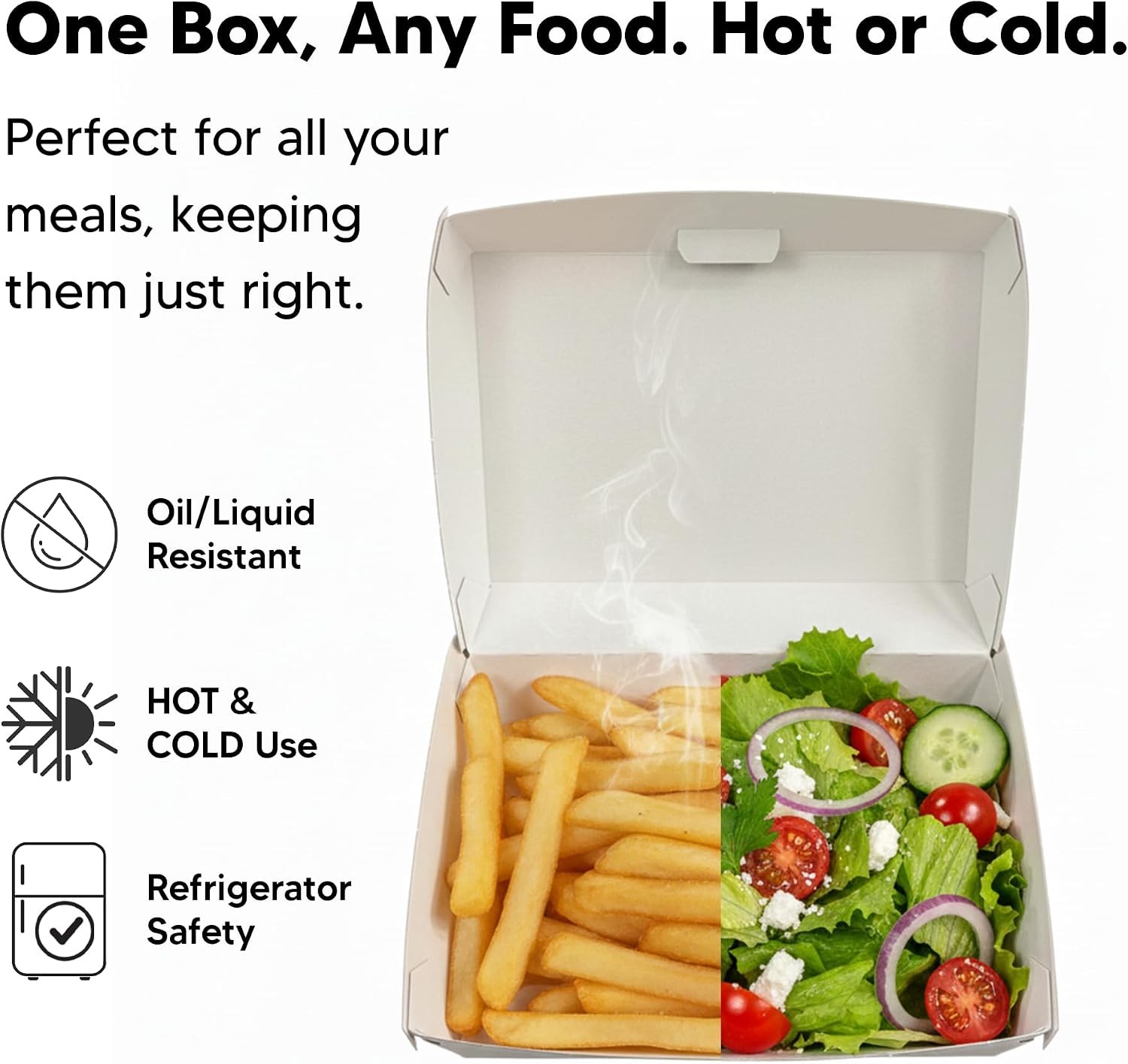 BULK Corrugated Cardboard Clamshell Containers 200 Pack Hinged Food Delivery US