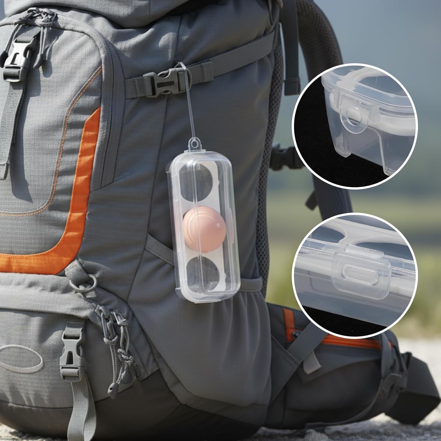 2 Pack Camping Egg Carrier Container Shockproof Hard Boiled Egg Holder Hiking