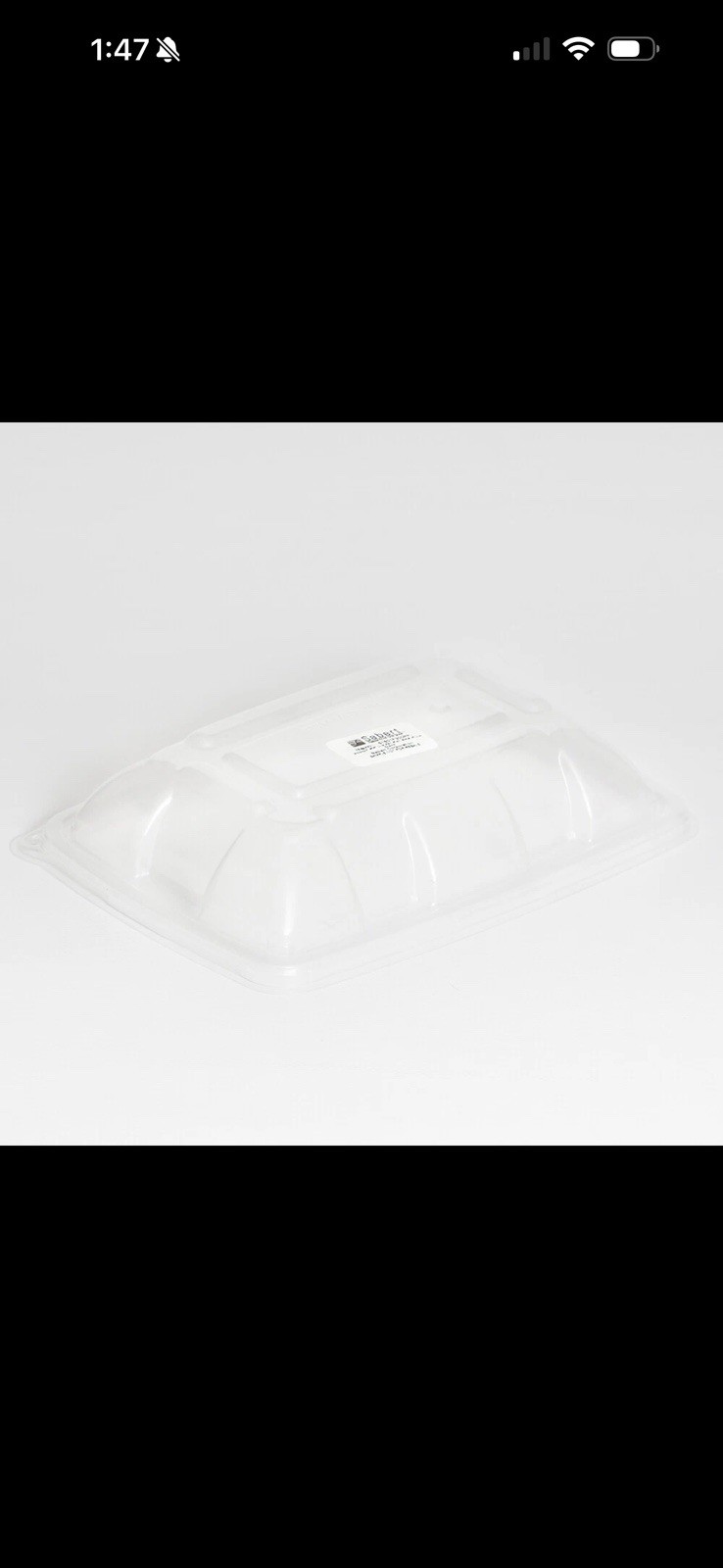 Sabert Clear Dome Lid for 20 oz and 30 oz Takeout Containers, 9″ x 6″ | 300/Case