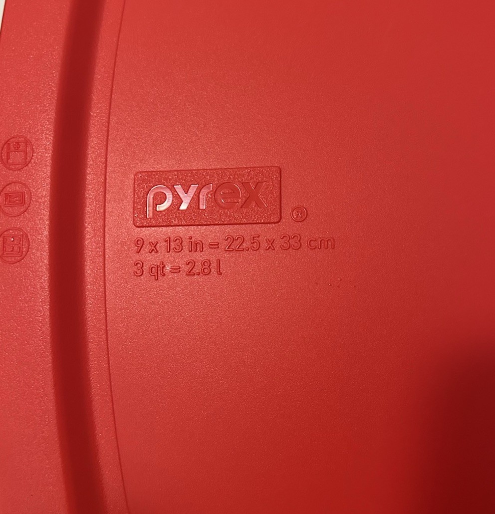 Pyrex Easy Grab C-233-PC Red Plastic Replacement Storage Lid Cover- LID ONLY