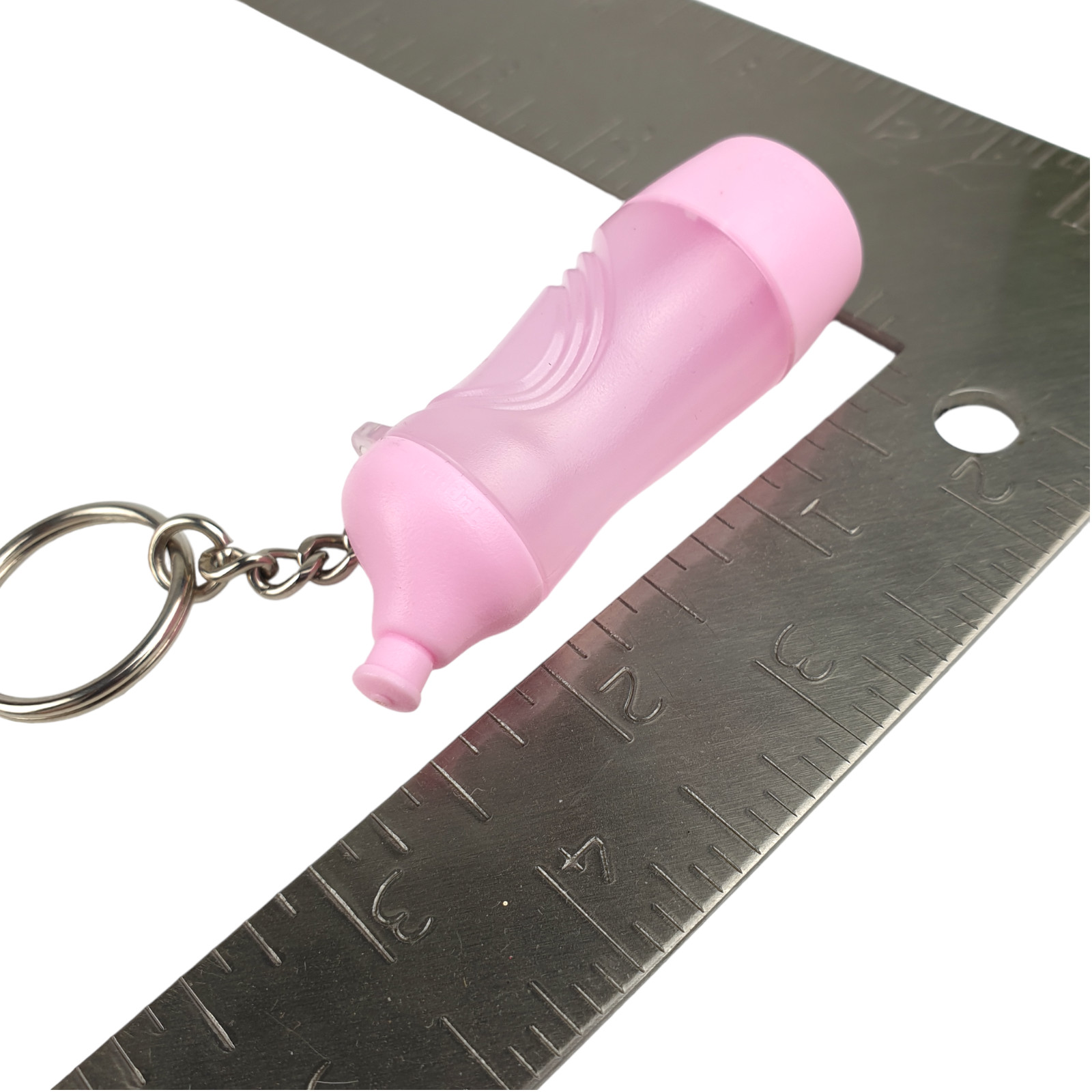 Tupperware SPORTS BOTTLE Key chain Key ring NEW Set X 2 USA Light Pink 92829 Ret