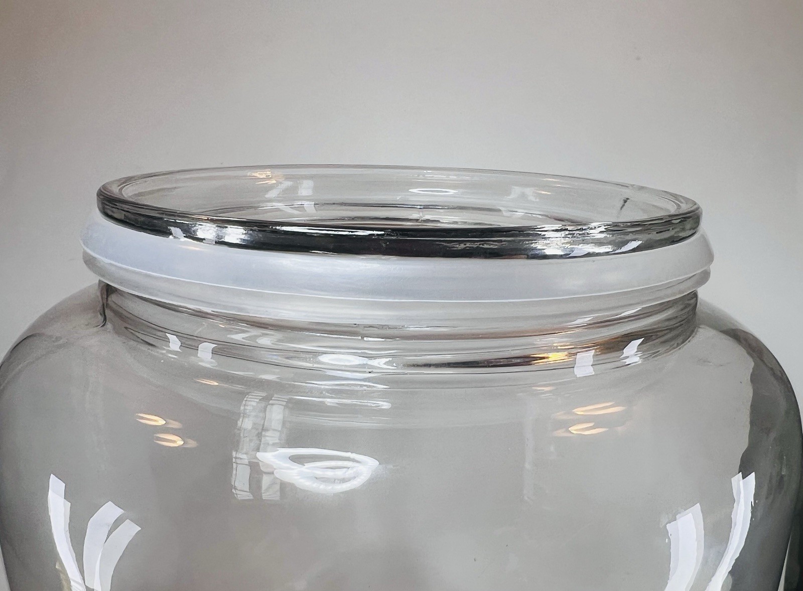 3 Gallon Extra Large Wide Mouth Food Storage Glass Jar Canister with Lid, 14.5”