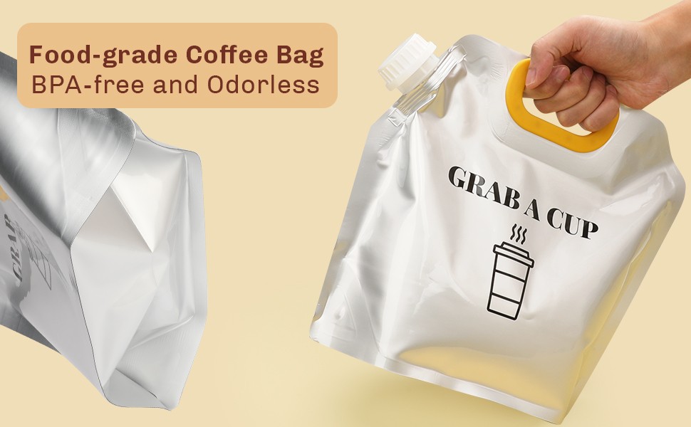 10 Pack Disposable Coffee Dispensers with Handle Coffee Box Cold Hot Beverage