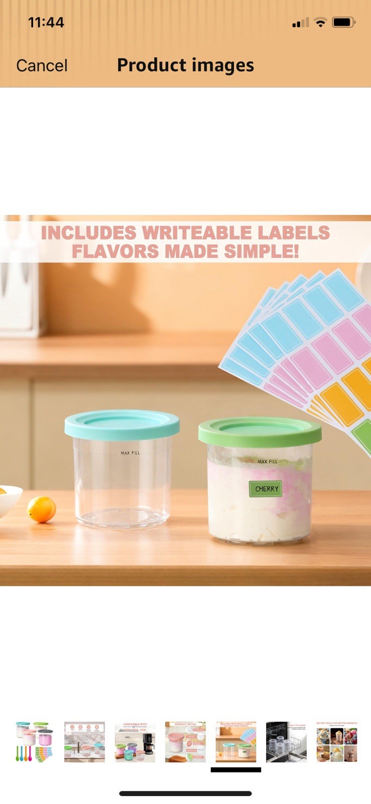 4 Pack Creami Pint Containers and Lids for Ninja