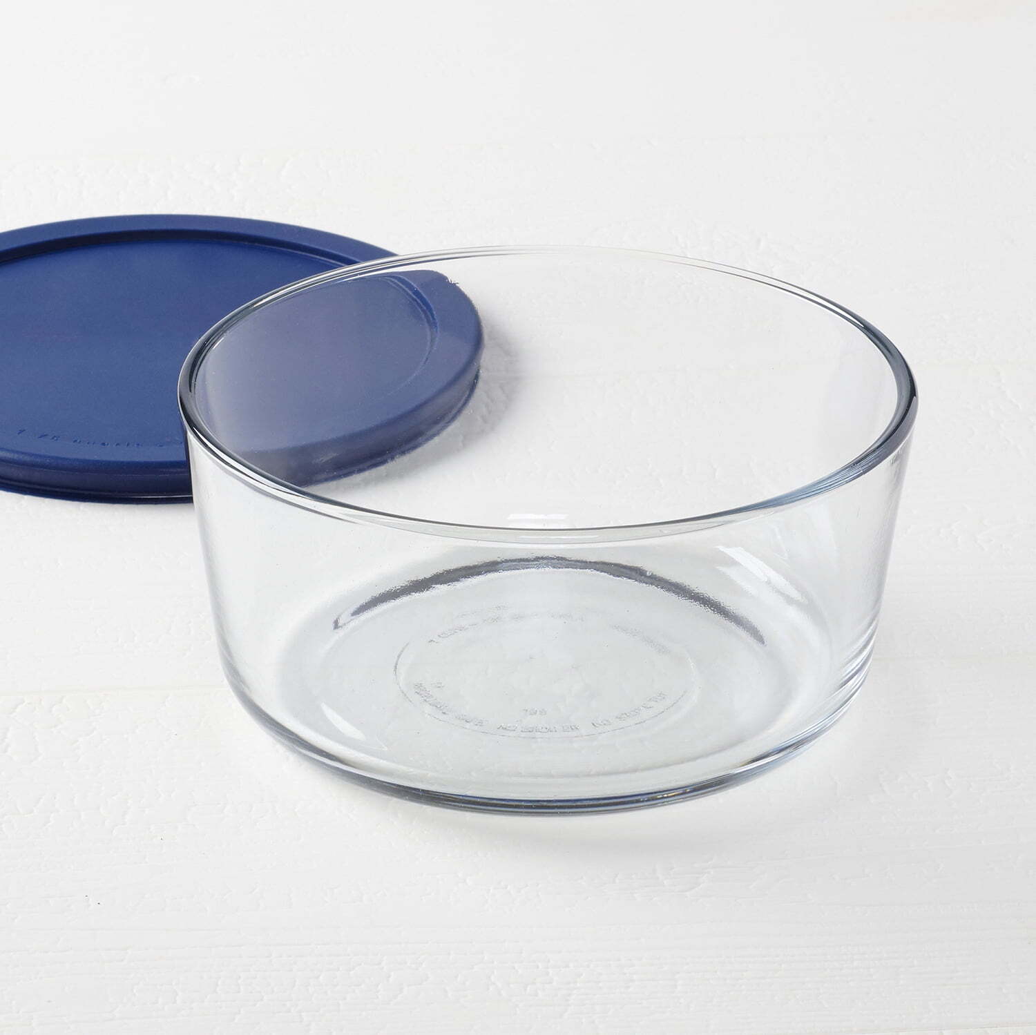 Glass Food Storage Container with Lid, 7 Cup Round