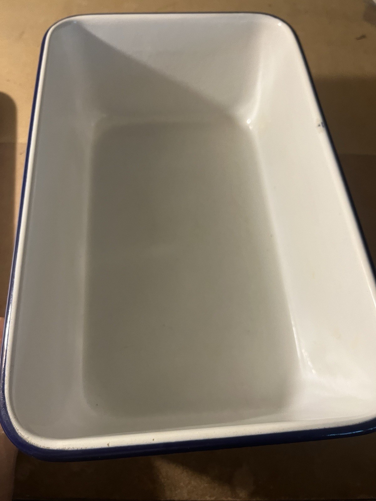 Vollrath Vitalizer Enamel Steel Refrigerator Dish w/ Slip-On Lid White/Blue 1925