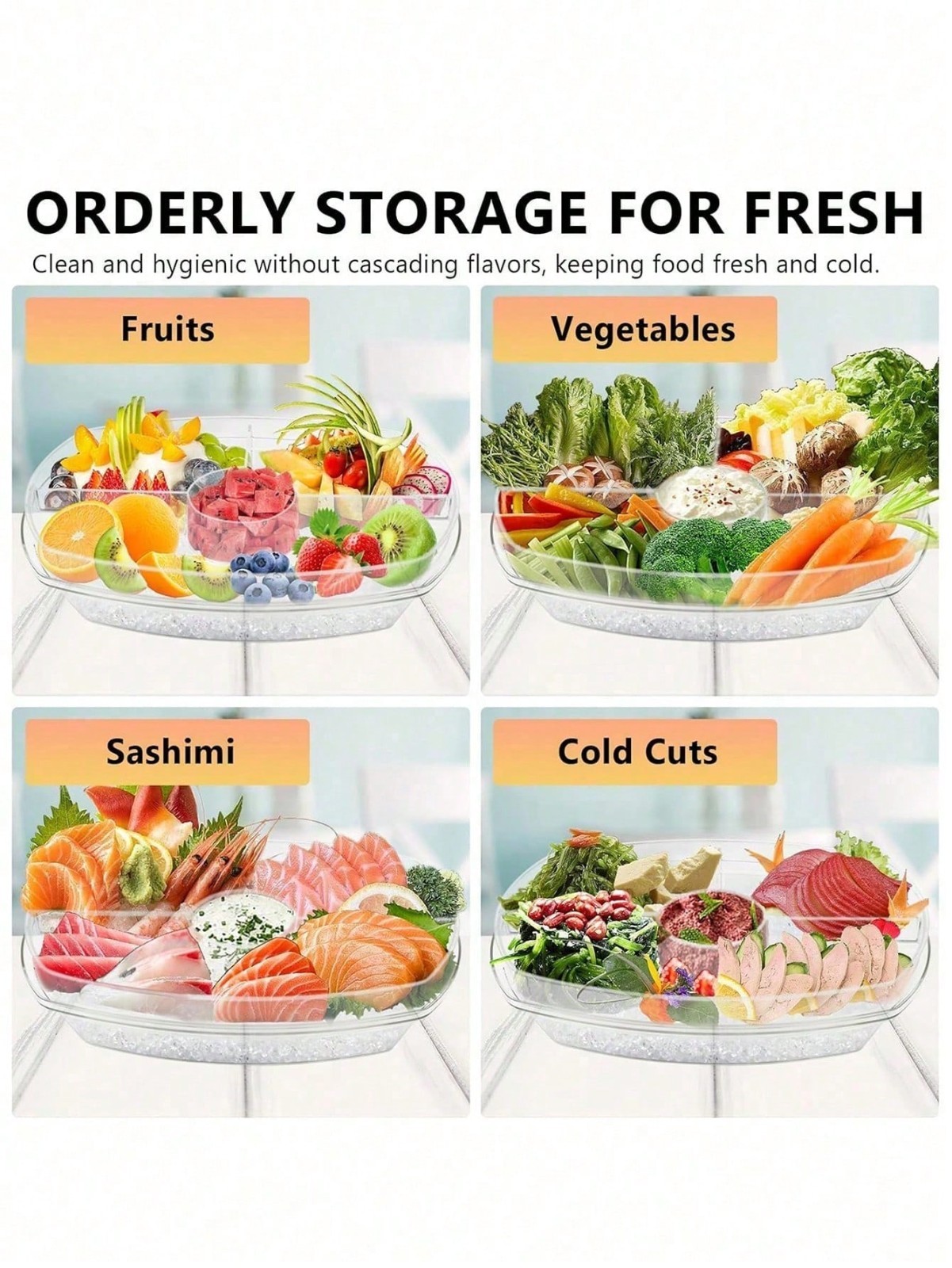 New Transparent Covered Bowl Stackable Refrigerator Storage