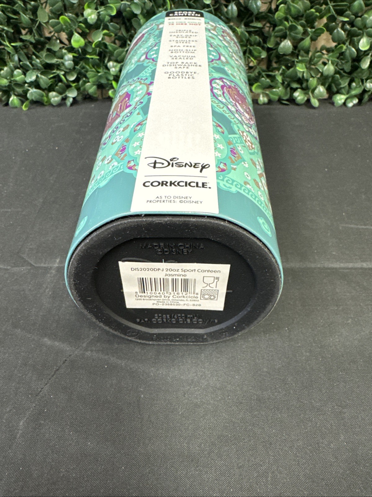 Corkcicle Disney Princess Jasmine Insulated Canteen Travel Water Bottle
