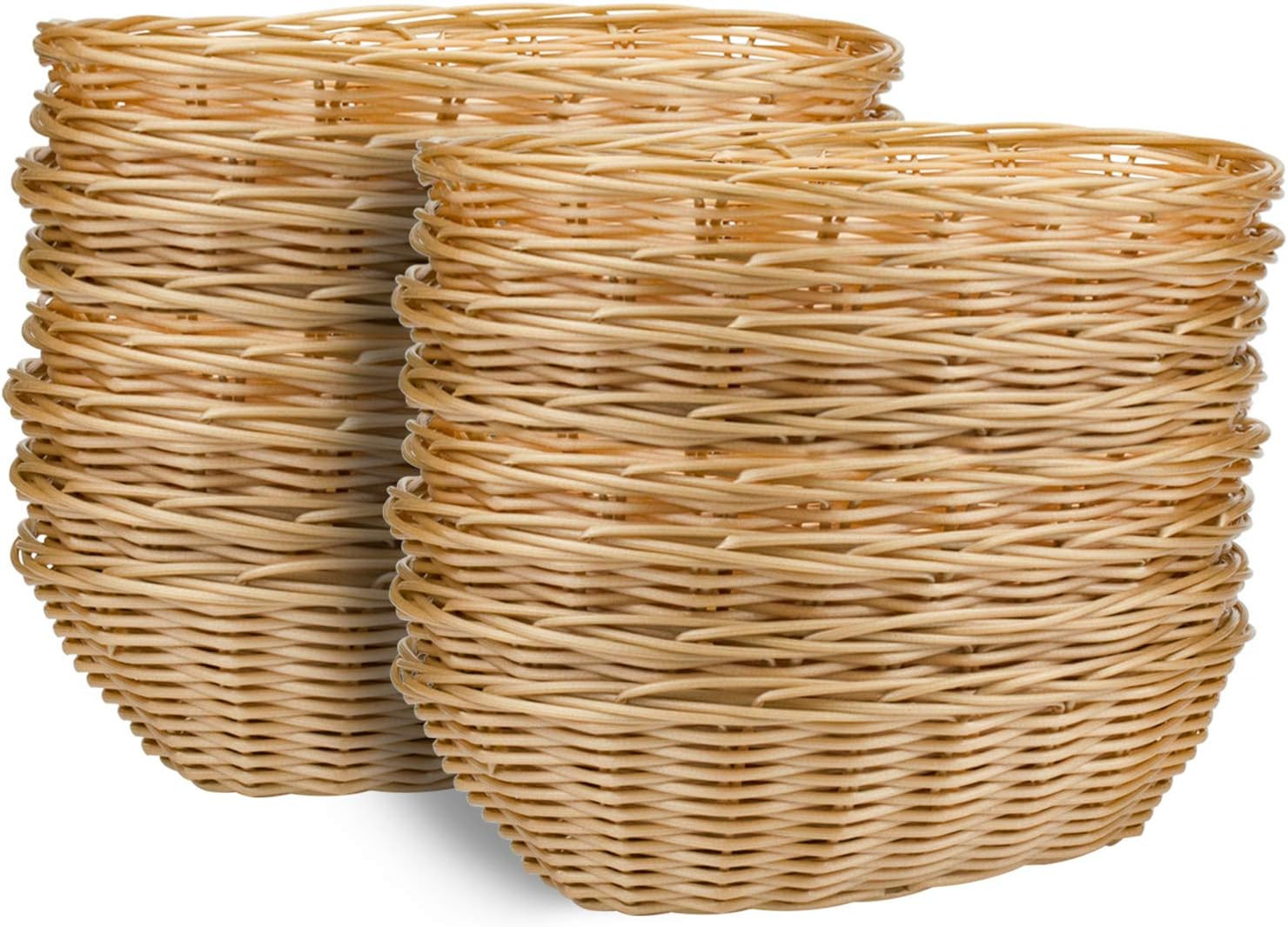 16 Pack Plastic Oval Baskets, Food Storage & Fruit Basket, 8-3/4 X 6-1/4 X 2-3/4