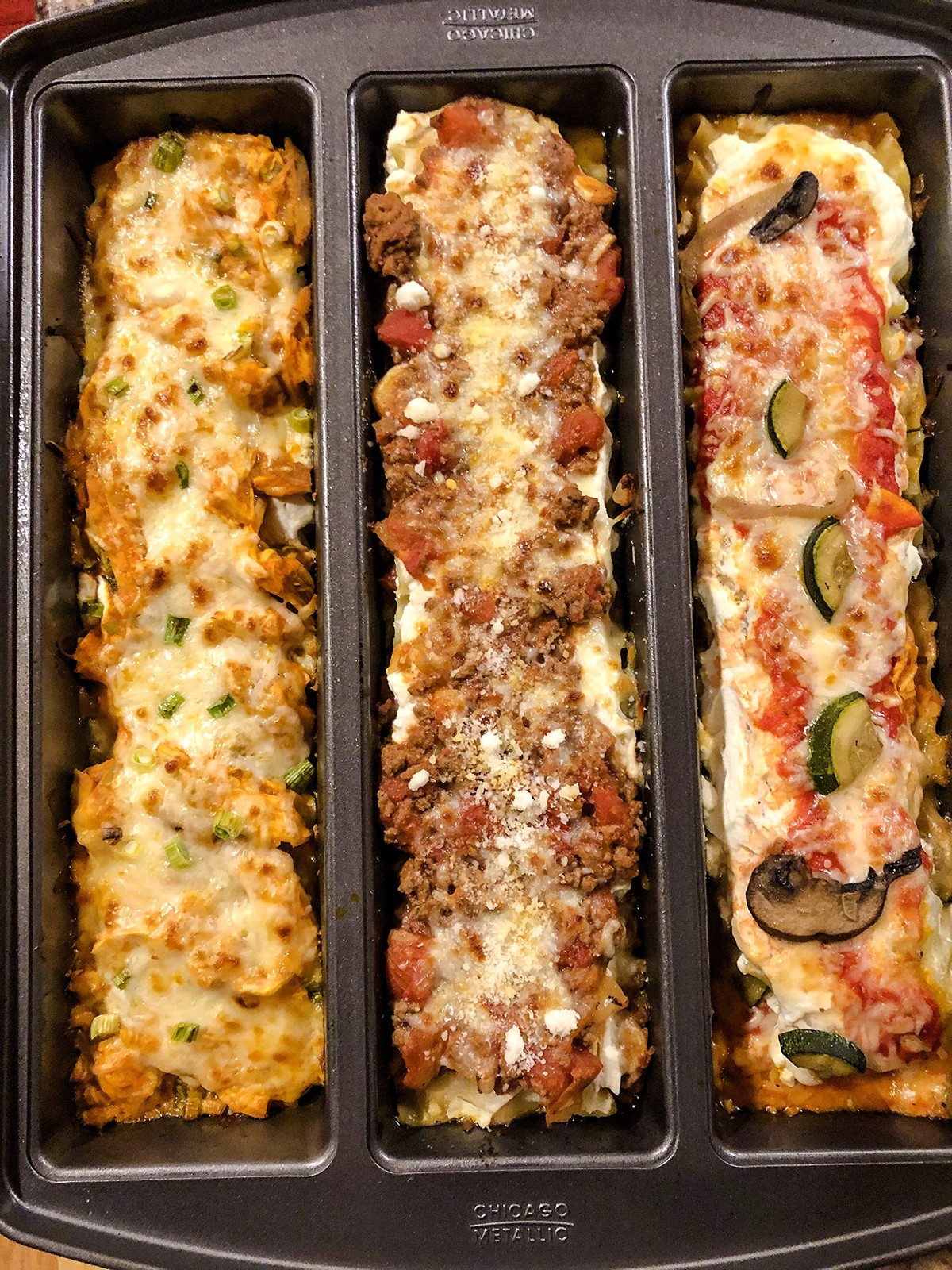 Chicago Metallic Professional Lasagna Trio Pan, 12 by 16 3″, Silver
