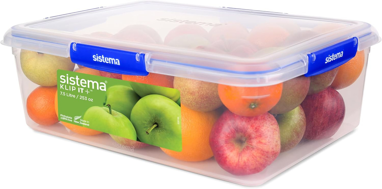 KLIP IT+ Large 7.5L Rectangle Food Storage Container, Stackable & Airtight Food