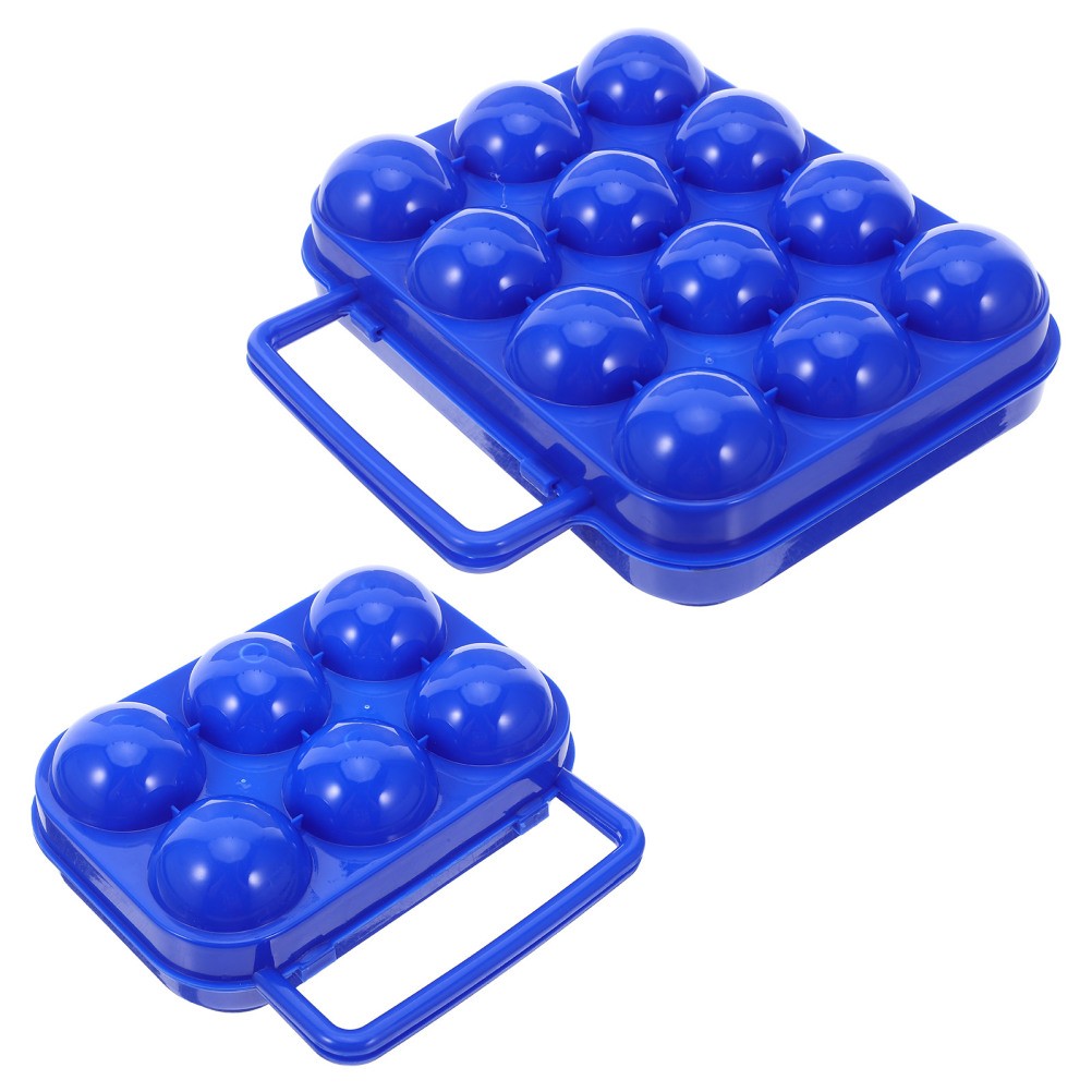 2 Pcs Egg Travel Container Holder for Camping Outdoor Picnic Carton