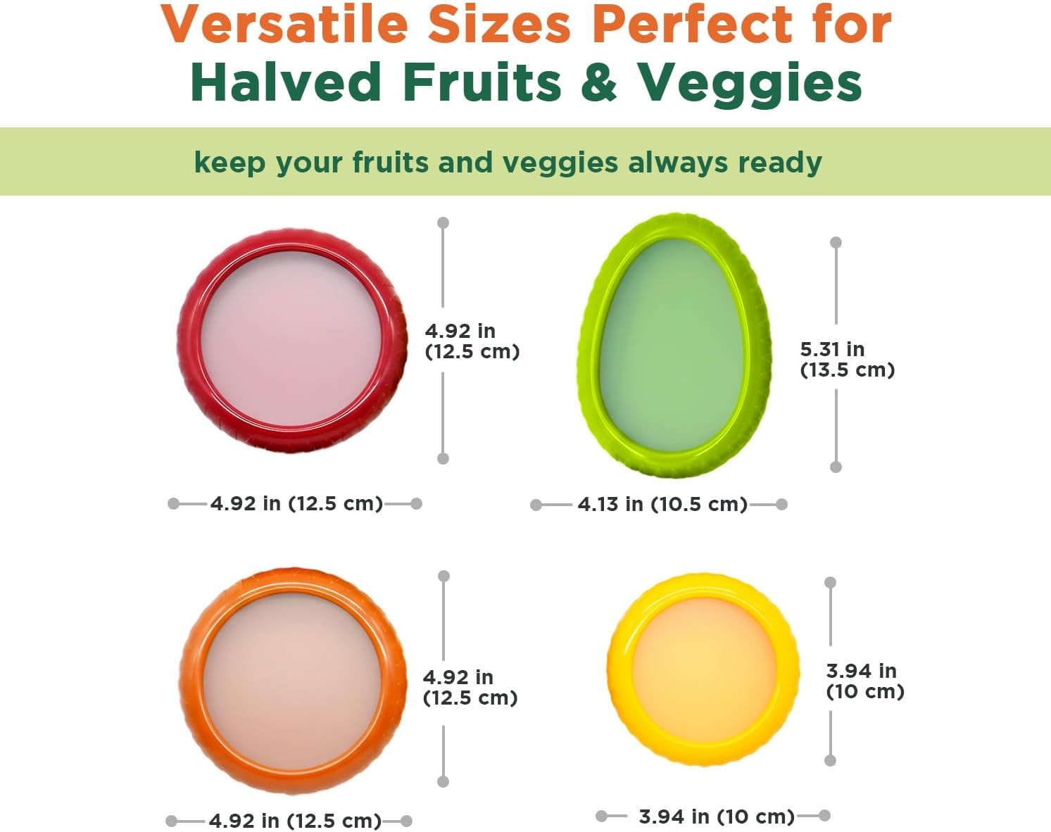 Avocado Saver & Onion Storage – Set of 4 BPA-Free Food Containers with Silico…