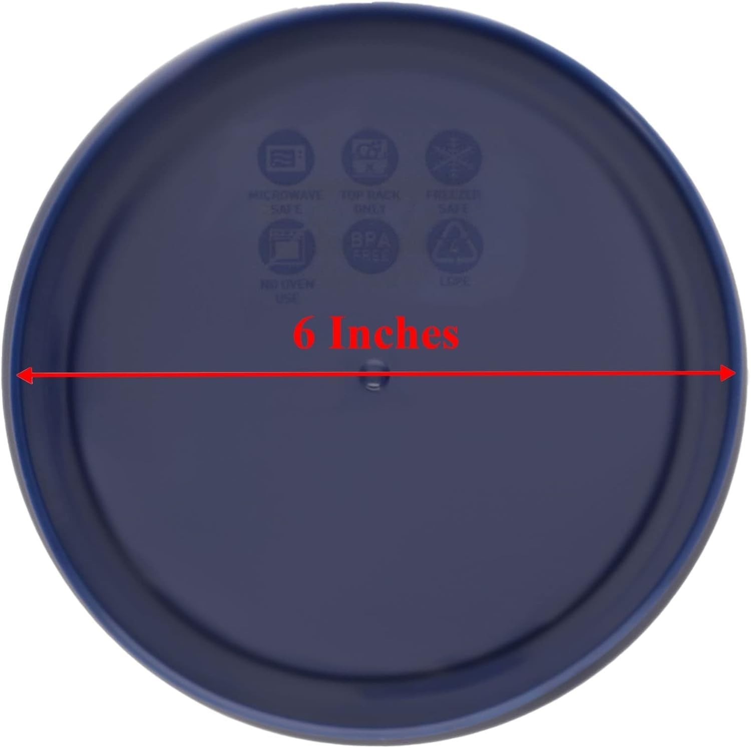 4-Pack Blue Round Food Storage Lids – Microwave & Freezer Safe, Dishwasher Safe