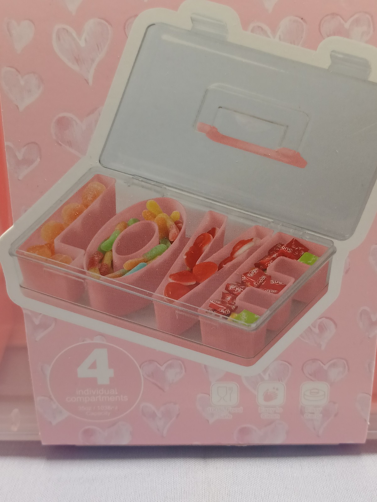 CWC Cook With Color ~ Snack Box ~ Perfect-On-The- Go Snack Box ~ Clear / Pink