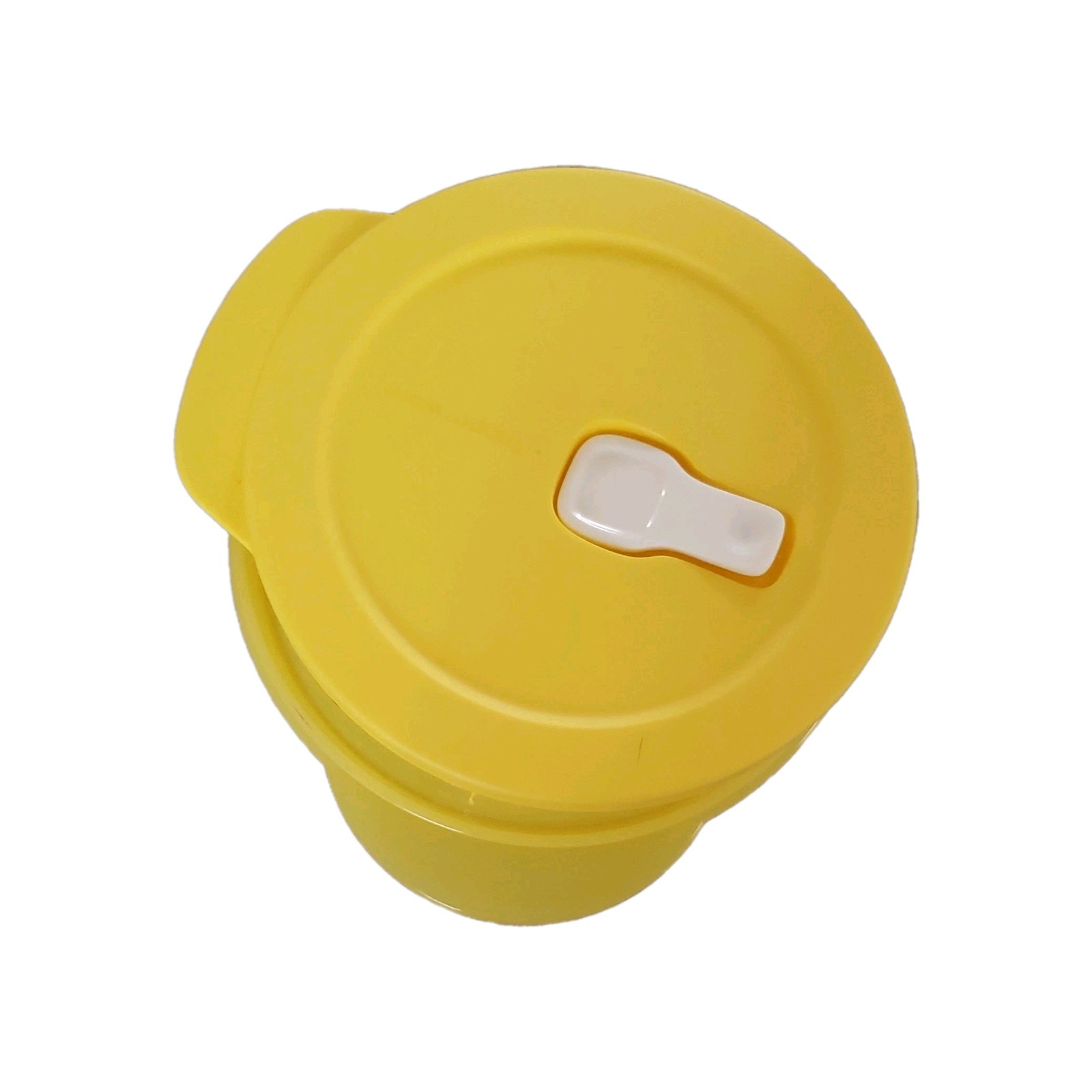 Tupperware Crystalwave Yellow Microwave Reheatable Bowl with Snap Lid 775 ml