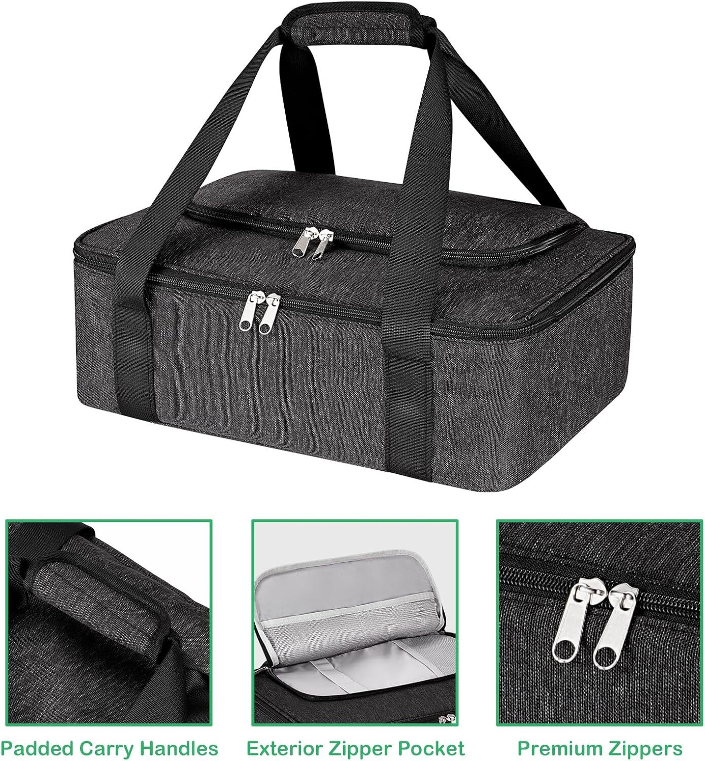 Casserole Carrier for Hot or Cold Food, Insulated Casserole Dish Tote Bag