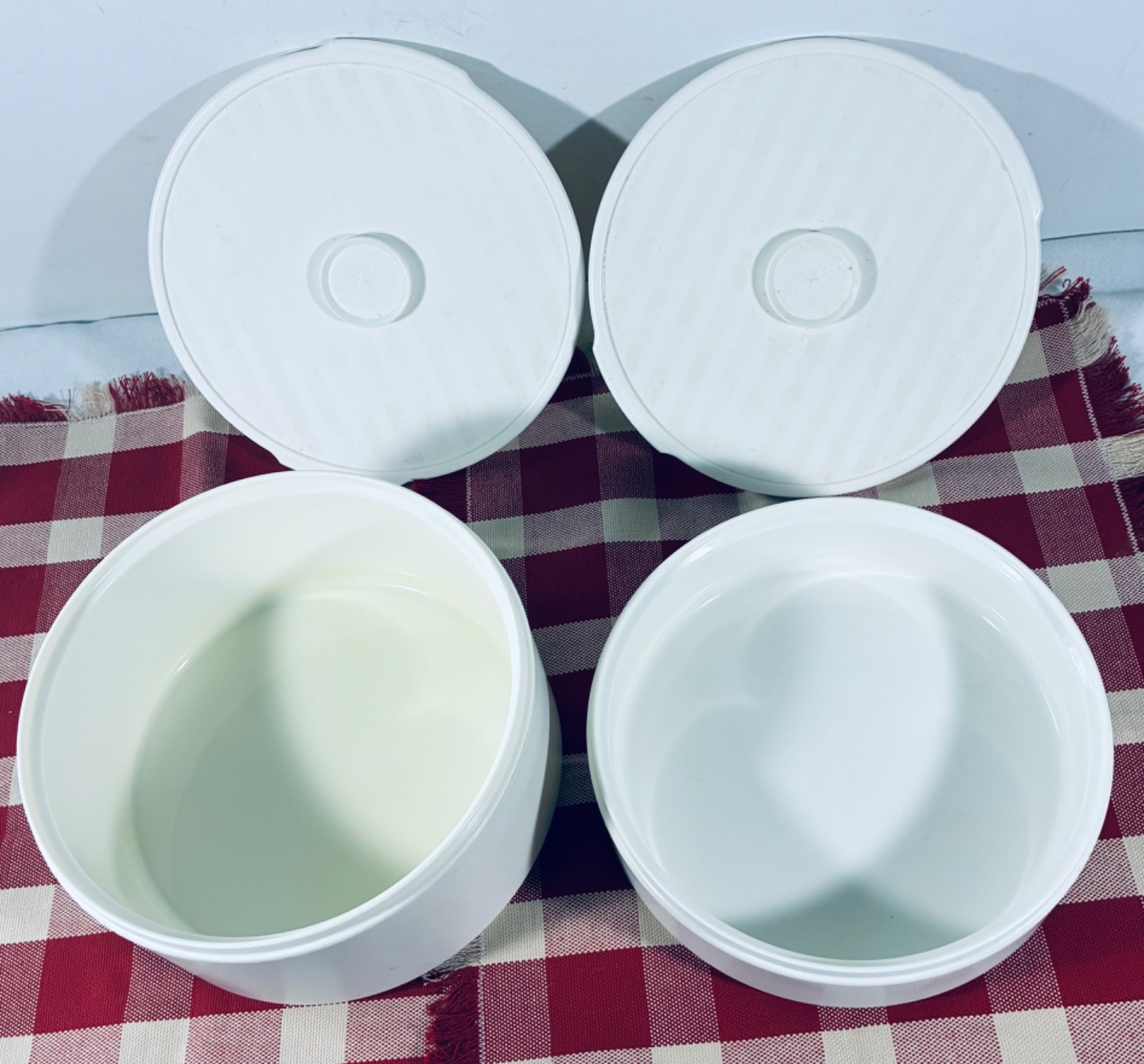 Set of 2 Aladdin Insulated Hot/Cold Tempreserve Bowls w/ Lids ~ 1.06 + 2.11 Qts