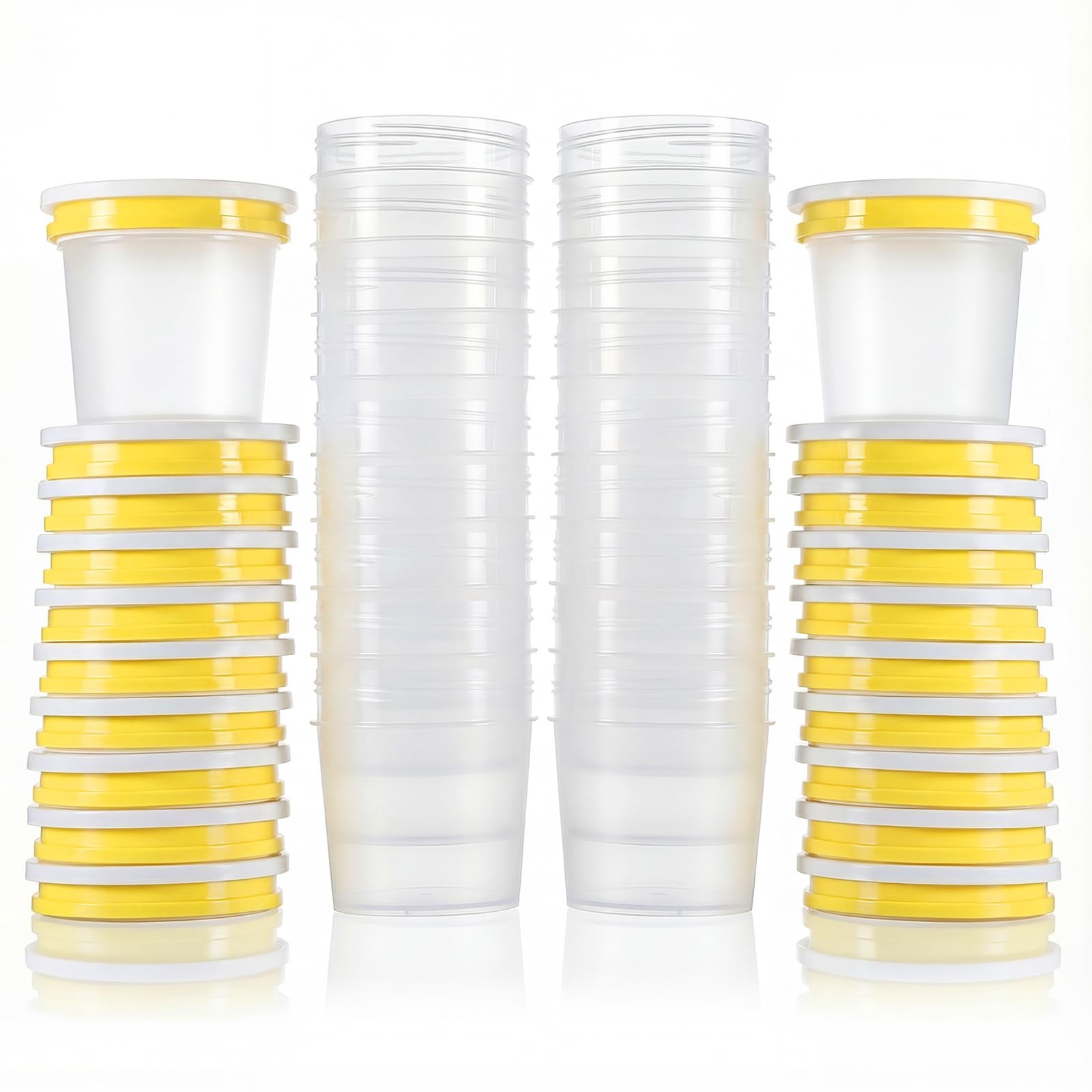 7 oz Plastic Food Containers with Screw Top Lids, Small Food Freezer Storage …