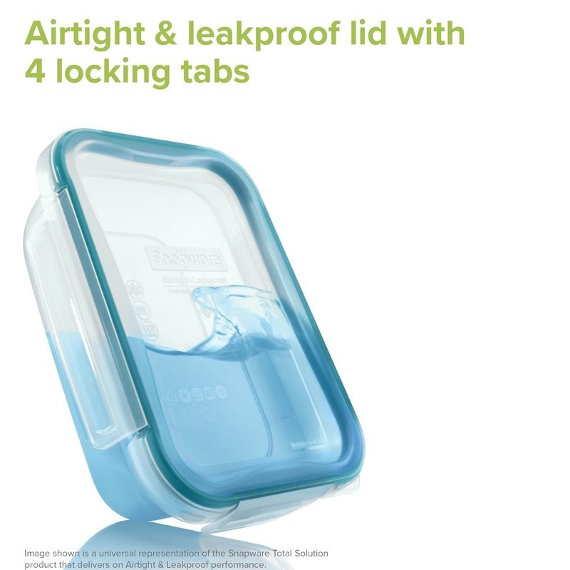 Airtight Glass Food Storage Container 8 Cup Leak Proof Stackable BPA Free New